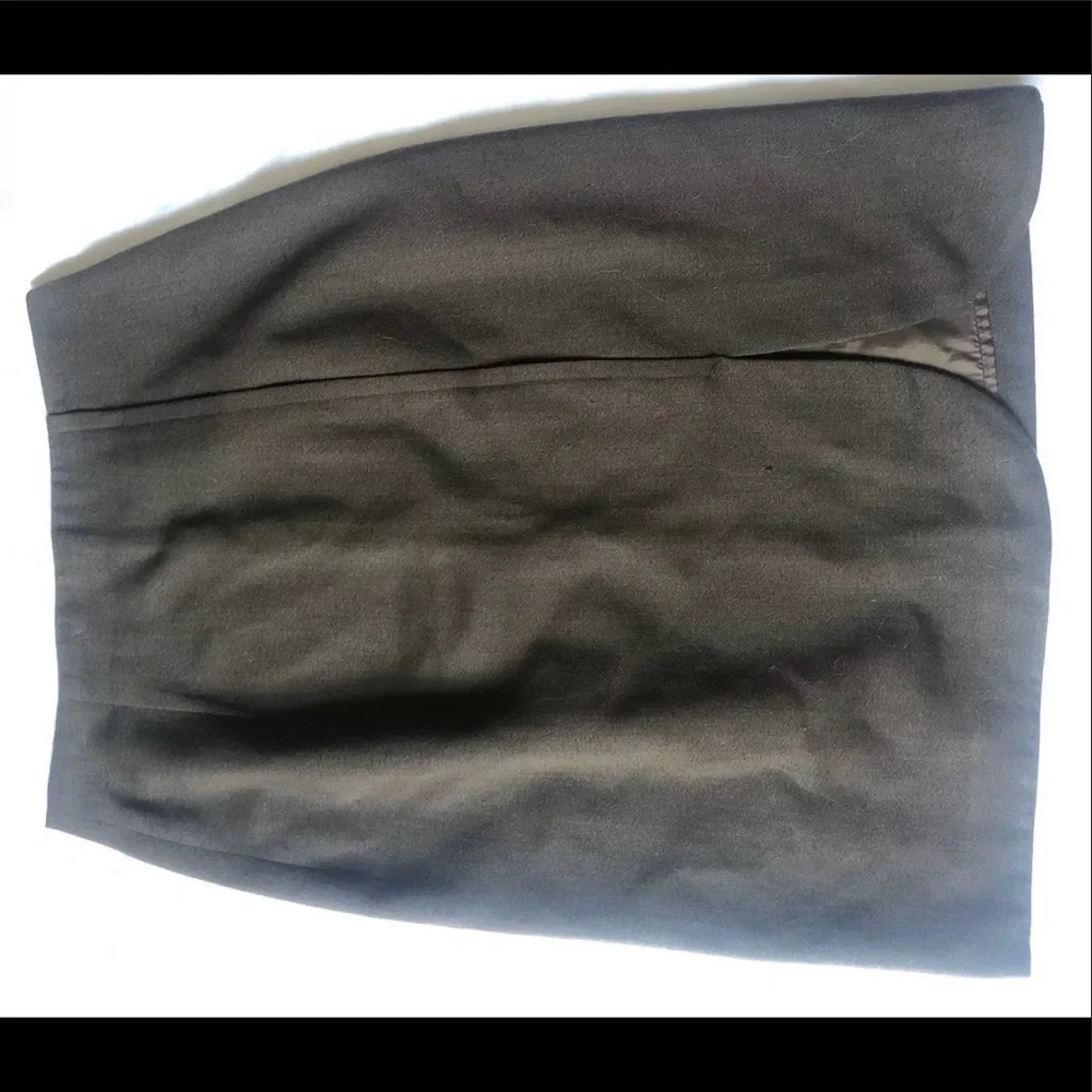 Giorgio Armani Wool Skirt, Brown, Size 40 It, 4 US